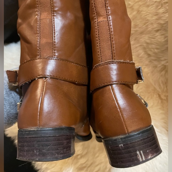 Brown Calf Height Riding Boots - Picture 3 of 9